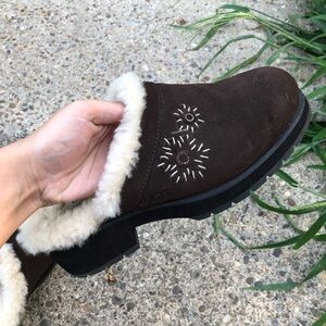 Ugg Australia Dark Brown Clogs W/ Heel